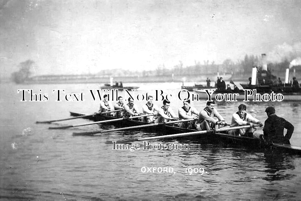 OX 780 - Oxford & Cambridge Boat Race, Oxford Team Rowing 1909