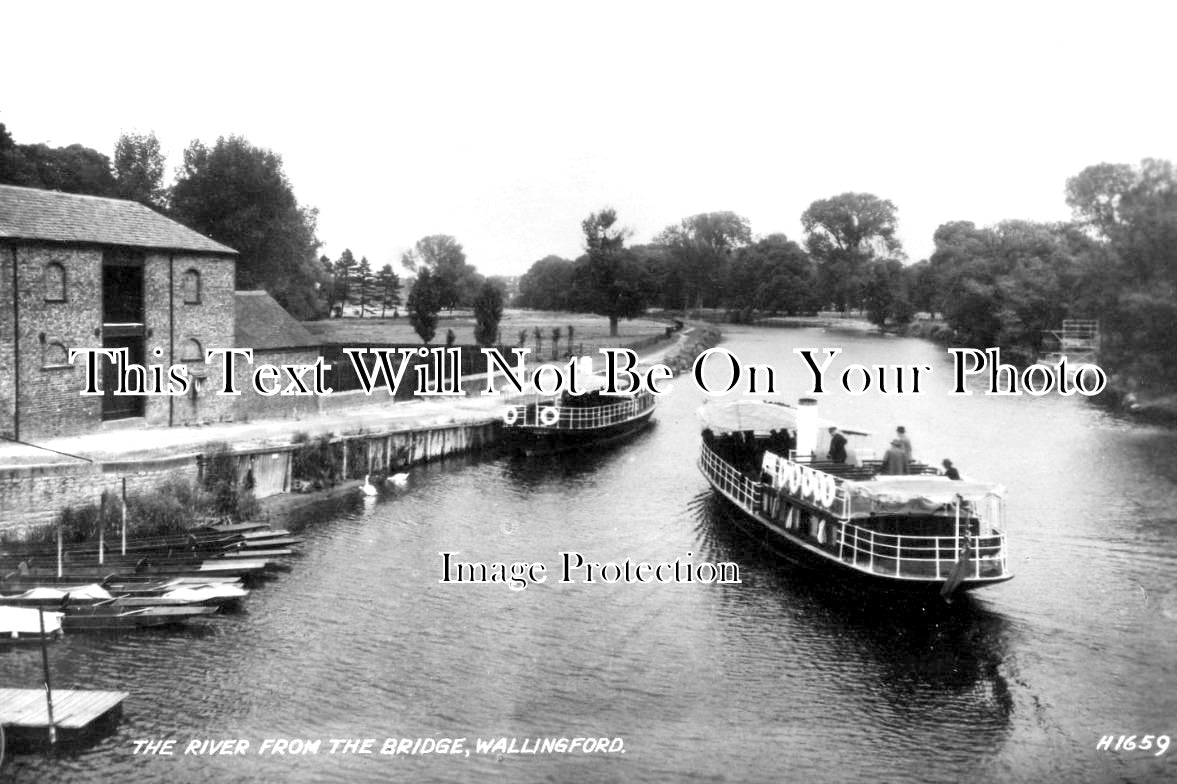 OX 783 - River From Bridge, Wallingford, Oxfordshire