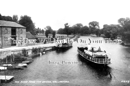 OX 783 - River From Bridge, Wallingford, Oxfordshire
