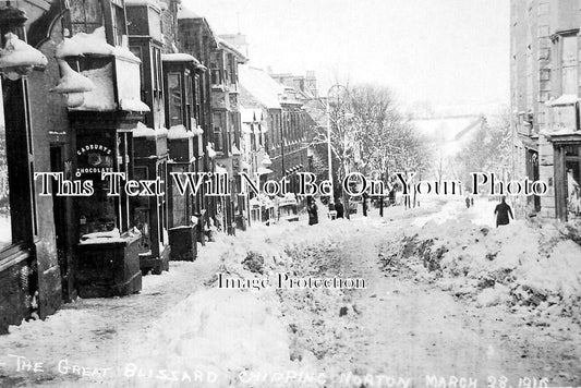 OX 823 - The Great Blizzard, Chipping Norton, Oxfordshire 1916