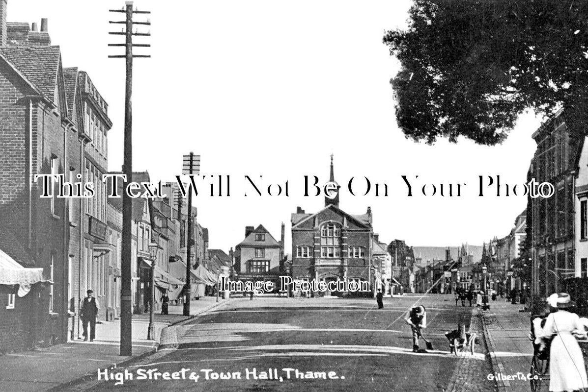 OX 913 - High Street & Town Hall, Thame, Oxfordshire