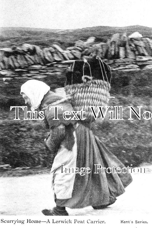 SC 1027 - A Lerwick Peat Carrier, Scotland c1910