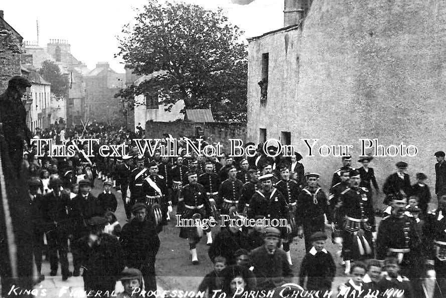 SC 1091 - Kings Funeral Procession To Wick Parish Church, Scotland 1910