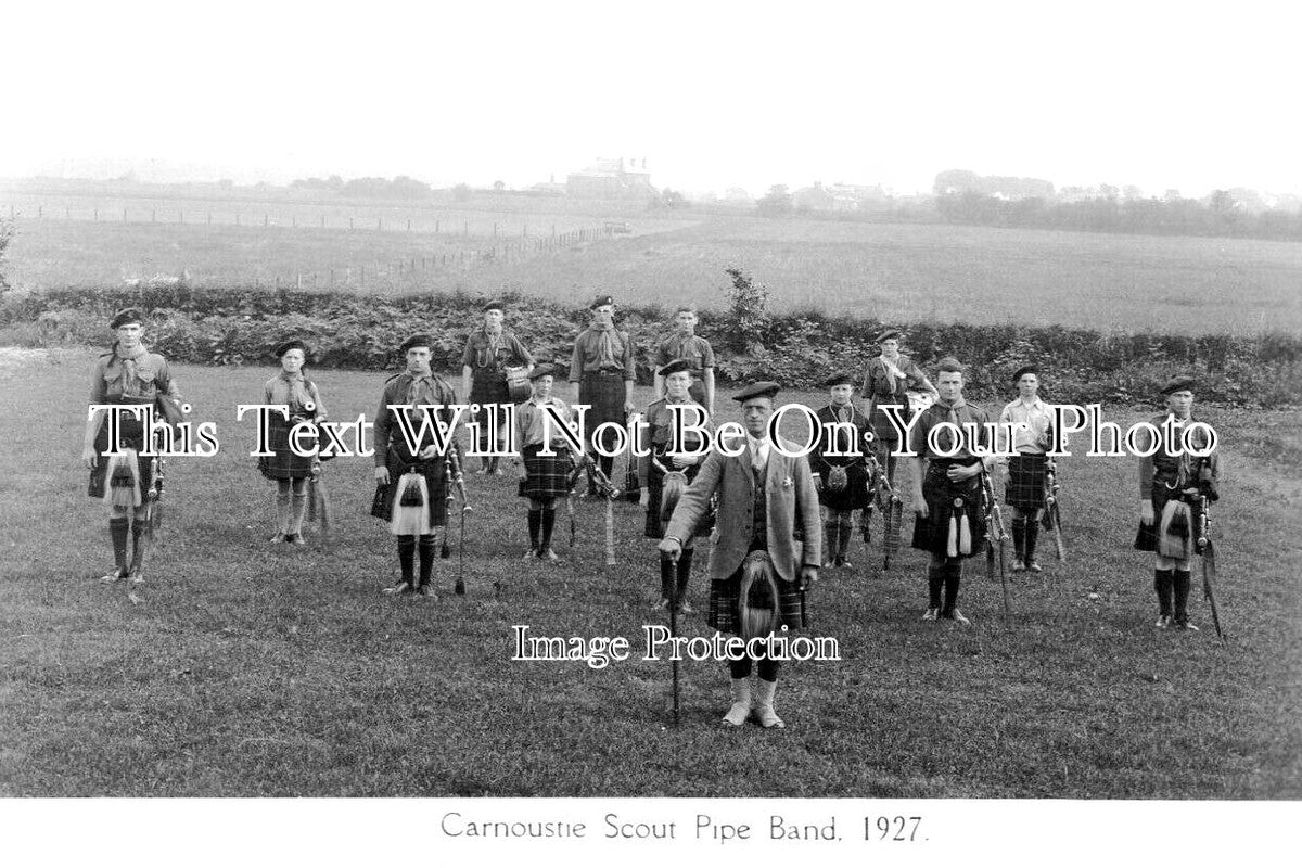 SC 1143 - Carnoustie Scout Pipe Band, Scotland c1927