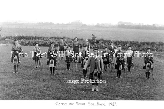 SC 1143 - Carnoustie Scout Pipe Band, Scotland c1927