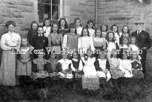 SC 1146 -  Crailing School Group, Jedburgh, Roxburghshire, Scotland 1909