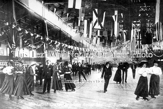 SC 1168 - American Roller Skating, Caird Hall, Dundee, Scotland c1909
