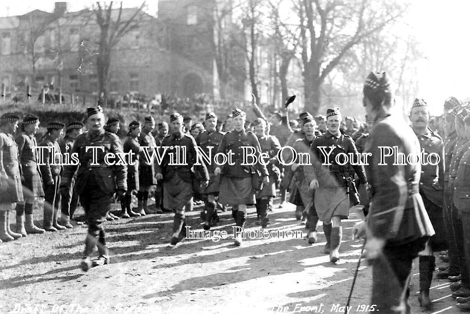 SC 1197 - 6th Gordons Leaving Kieth For The Front, Scotland WW1 1915