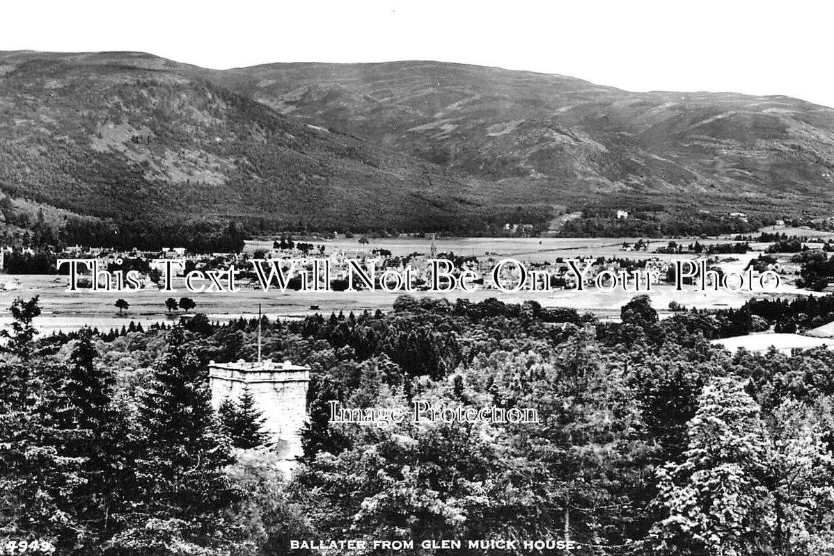 SC 1233 - Ballater From Glen Muick House, Scotland