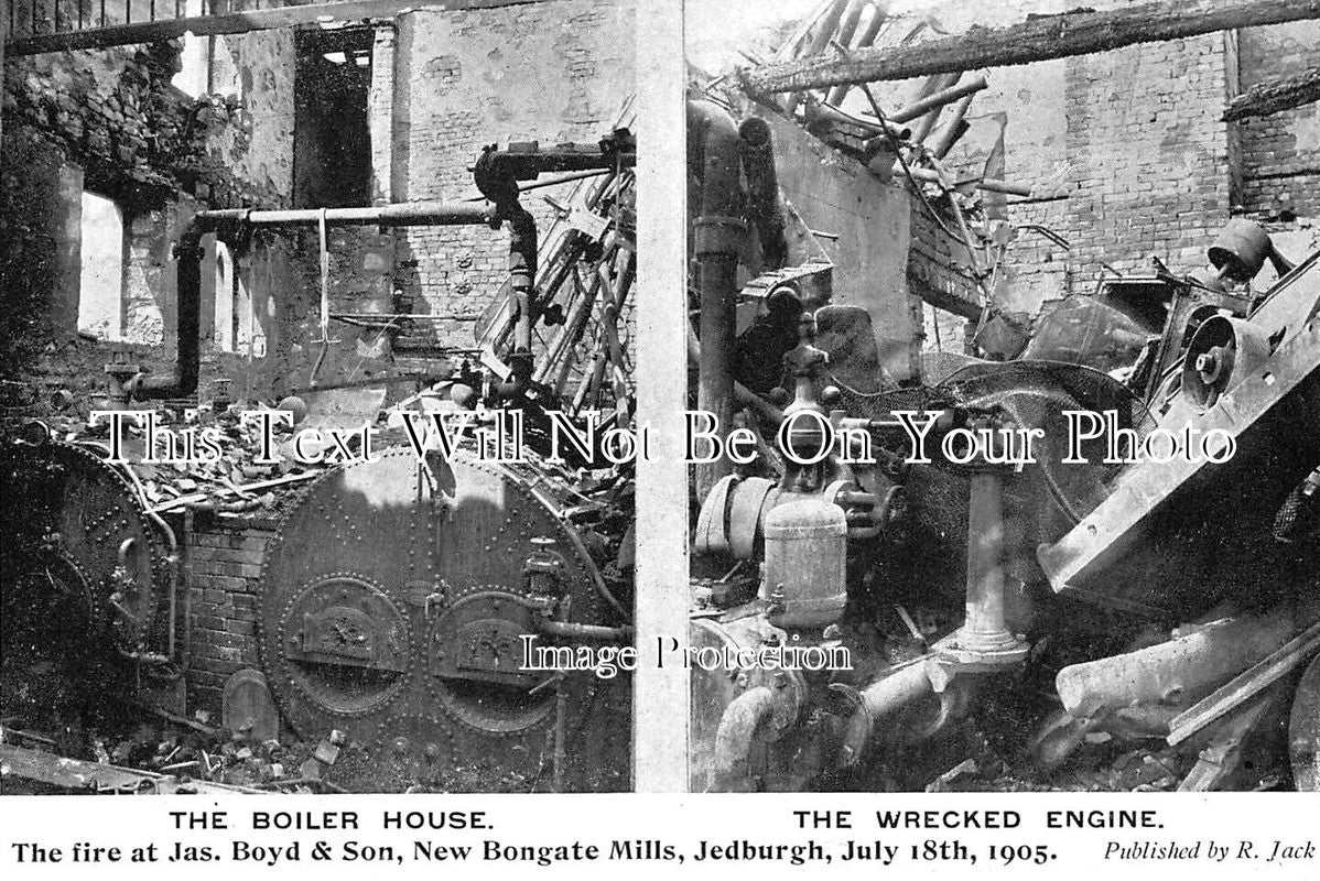 SC 1235 - Fire At Jas Boyd & Son, New Bongate Mills, Jedburgh, Scotland