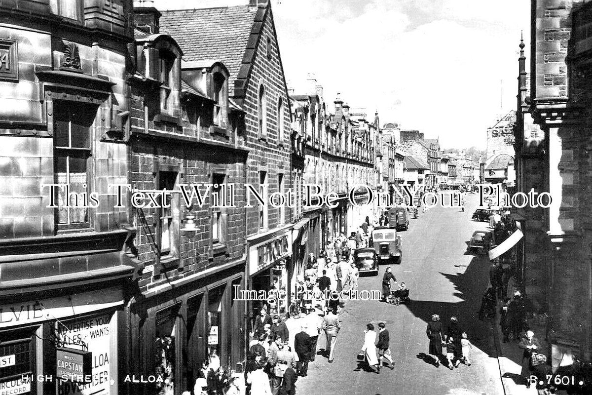 SC 1251 - High Street, Alloa, Scotland c1950