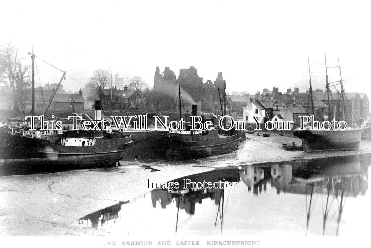 SC 1281 - The Harbour & Castle, Kirkcudbright, Scotland c1913