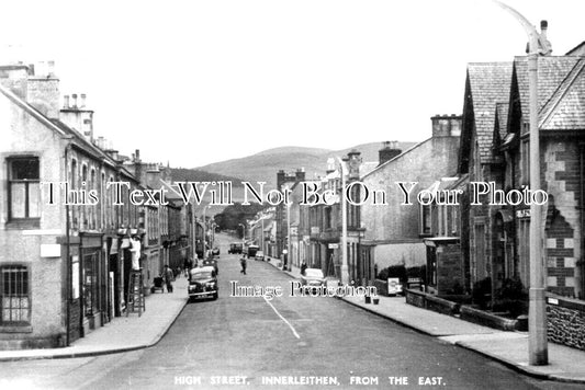 SC 1290 - High Street, Innerleithen, Scotland c1950
