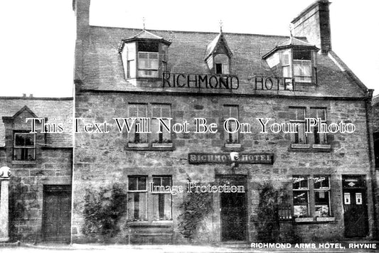SC 1297 - Richmond Arms Hotel, Rhynie, Aberdeenshire, Scotland c1935