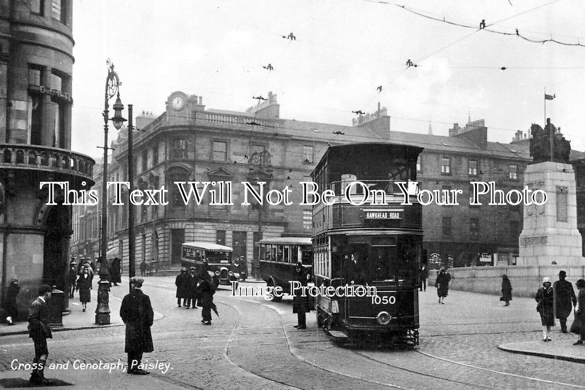 SC 1345 - Cross & Cenotaph, Paisley, Scotland