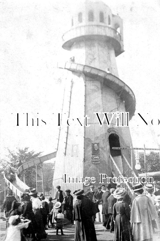 SC 1370 - Helter Skelter Ride, Dalbeattie Fair, Scotland c1908