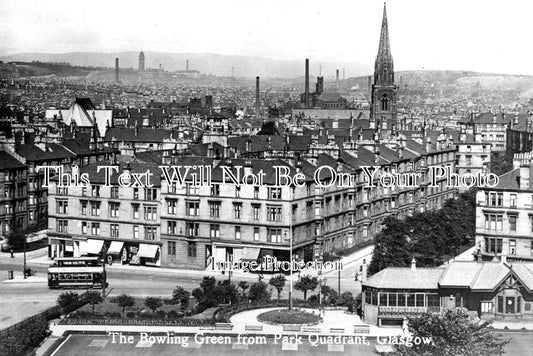 SC 1491 - The Bowling Green From Park Quadrant, Glasgow, Scotland
