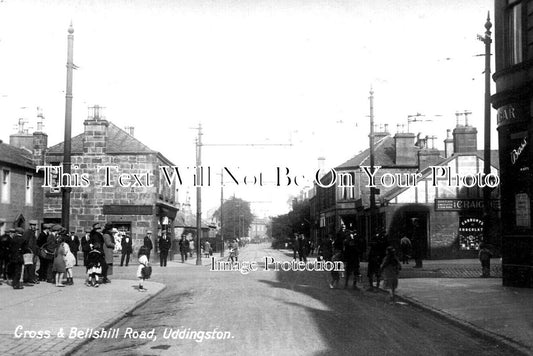 SC 1520 - Cross & Bellshill Road, Uddingston, Scotland c1920