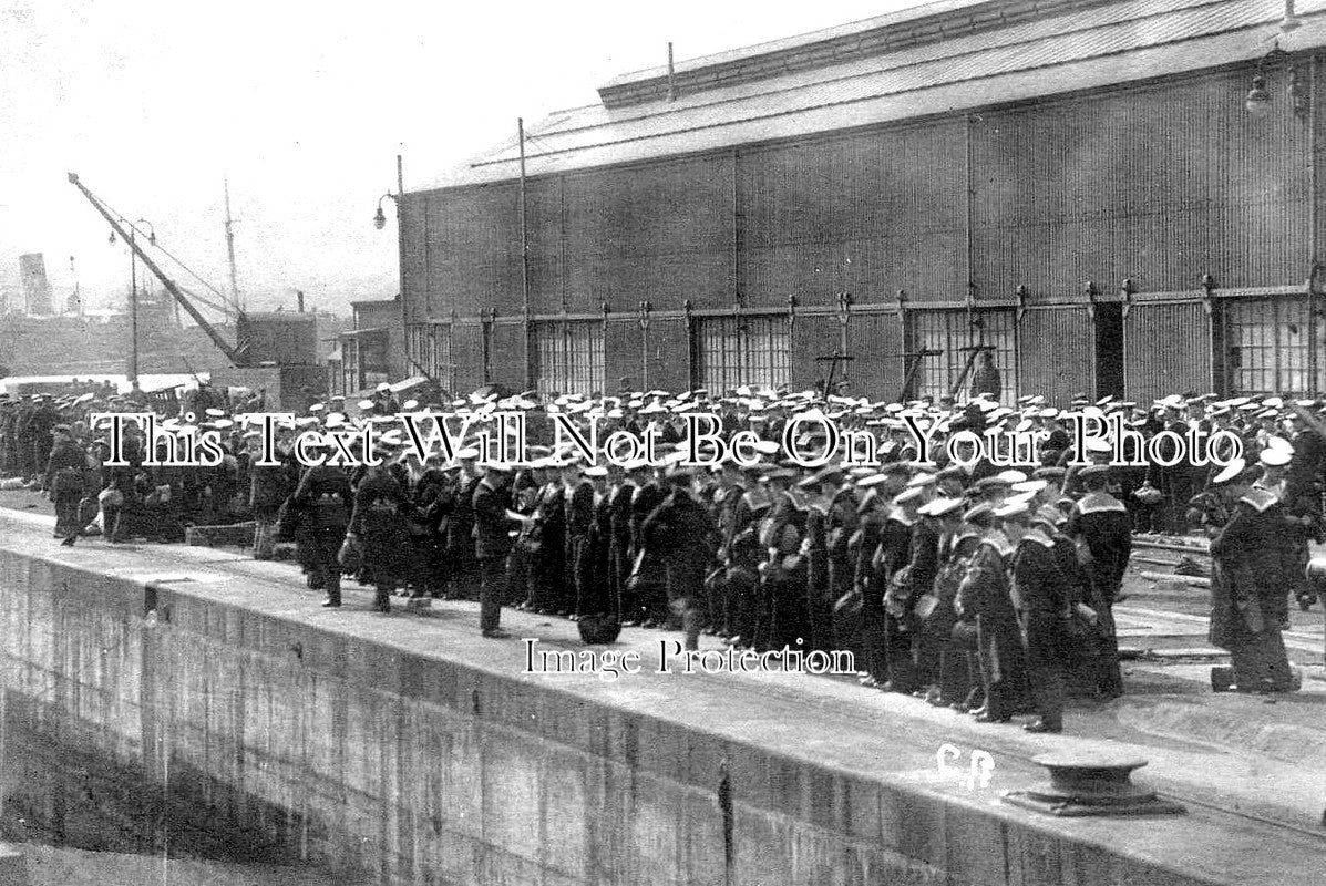 SC 154 - Crew Of HMS Renown On Leave, Rosyth Dockyard, Scotland c1918