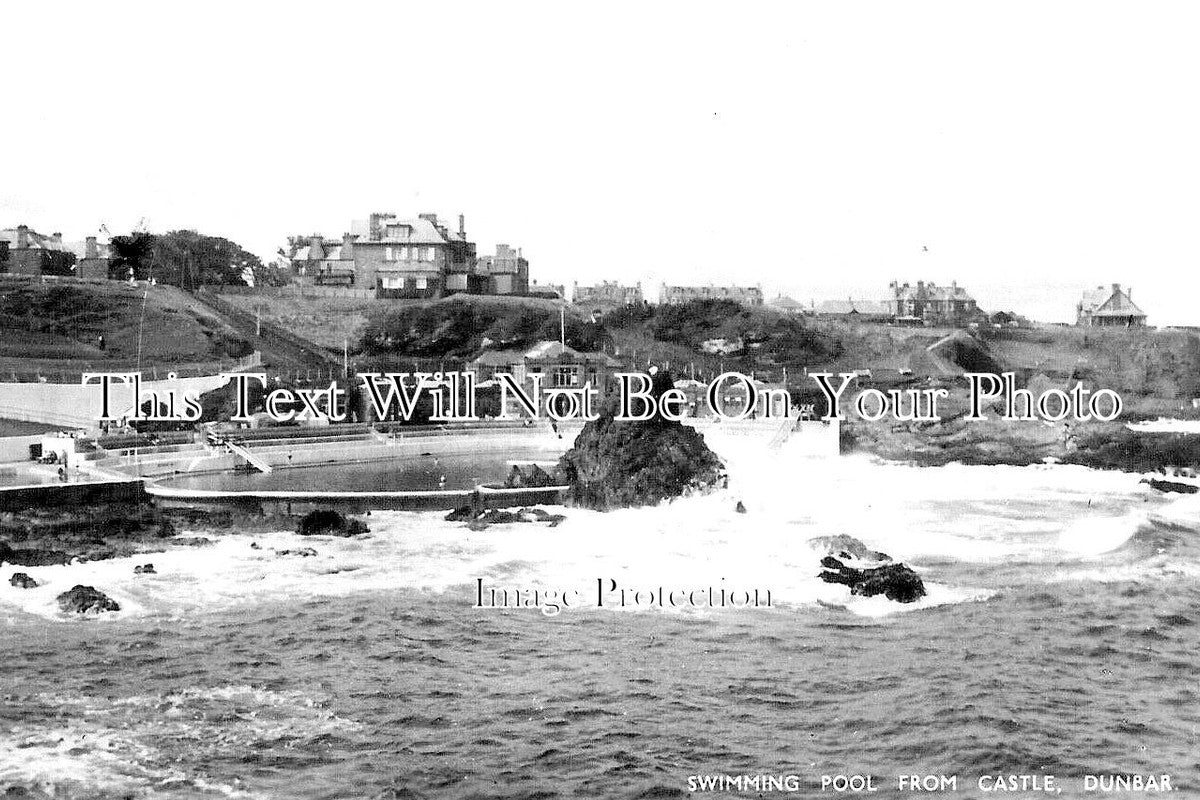 SC 1558 - Swimming Pool From Castle, Dunbar, Scotland c1939