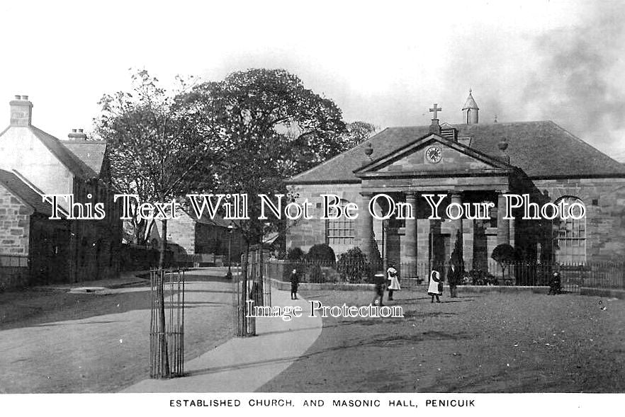 SC 1602 - Established Church & Masonic Hall, Penicuik, Scotland