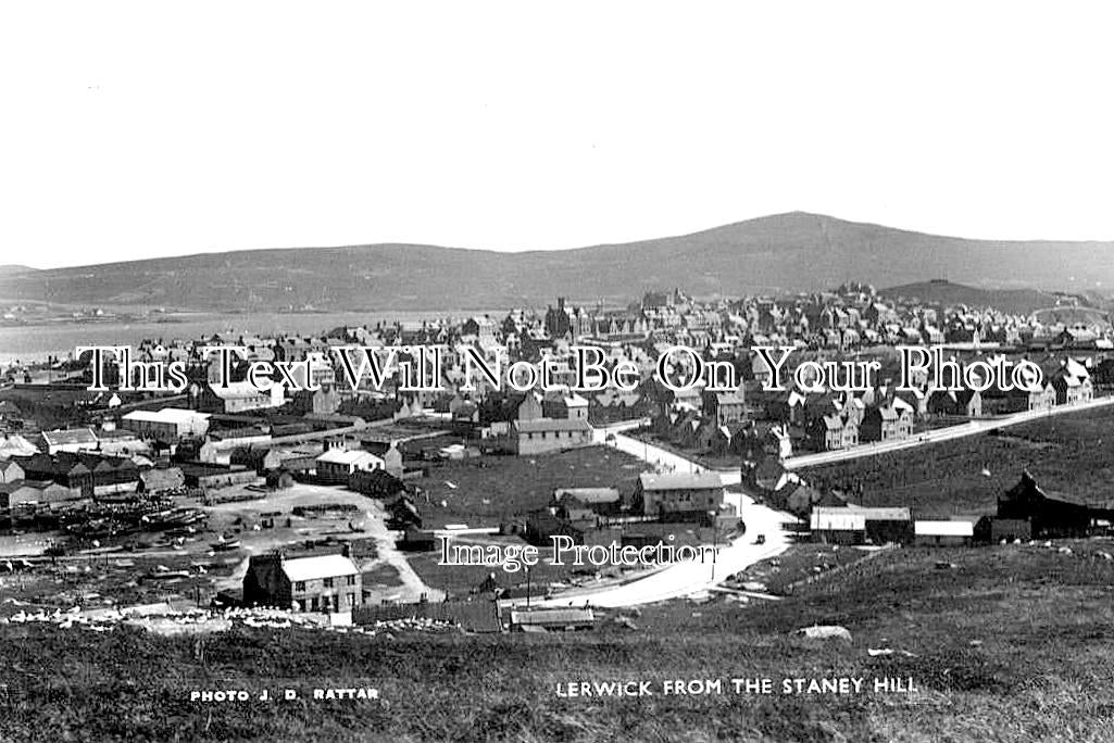 SC 163 - Lerwick From Stanley Hill, Shetland Islands, Scotland c1920