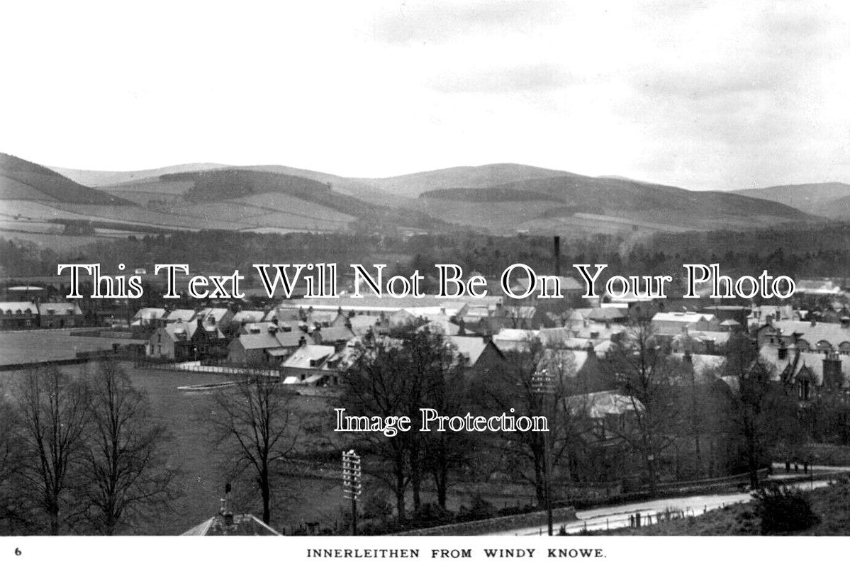 SC 1706 - Innerleithen From Windy Knowe, Scotland