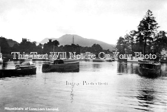 SC 1746 - Houseboats At Luss, Loch Lomond, Scotland