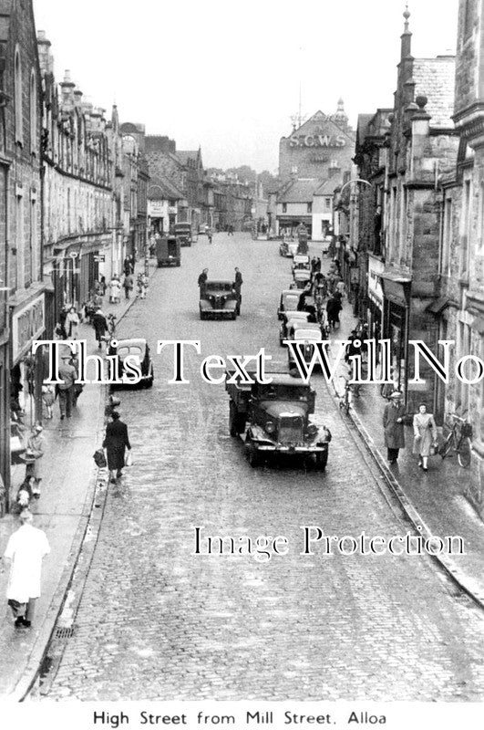 SC 1823 - High Street From Mill Street, Alloa, Scotland