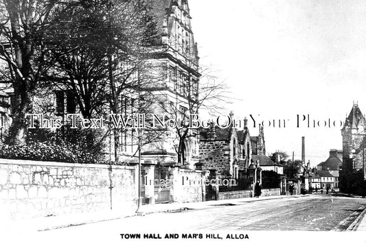 SC 1879 - Town Hall & Mars Hill, Alloa, Scotland