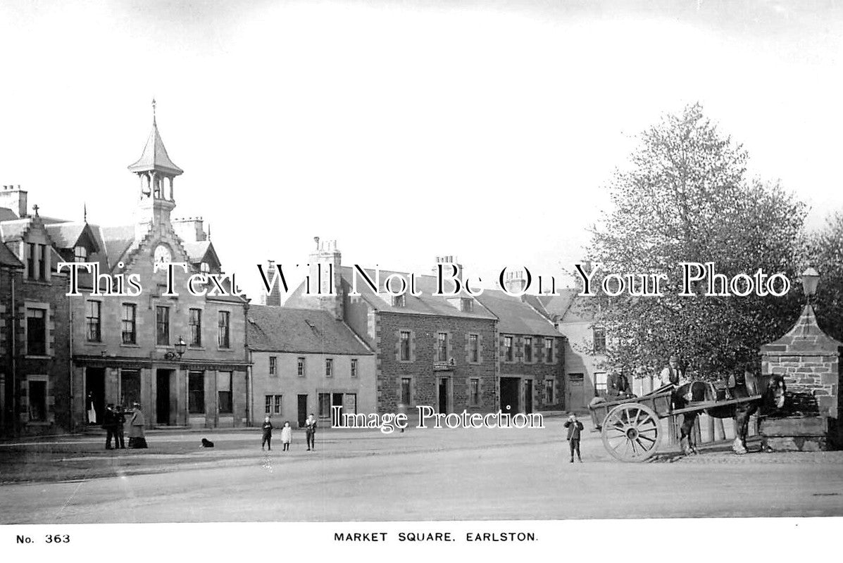 SC 188 - Earlston Market Square, Scotland c1907