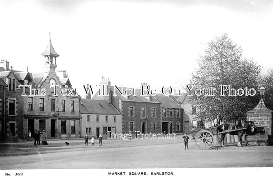 SC 188 - Earlston Market Square, Scotland c1907