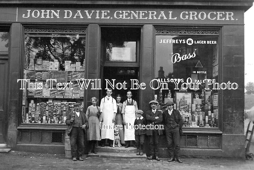 SC 1911 - John Davie Grocer Shop, Busby, Scotland