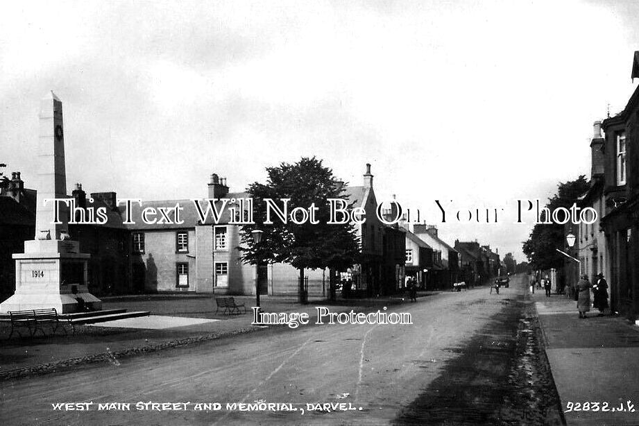 SC 2004 - West Main Street & War Memorial, Darvel, Scotland c1928
