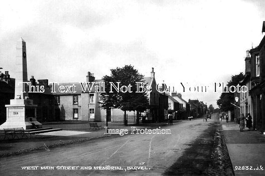SC 2004 - West Main Street & War Memorial, Darvel, Scotland c1928