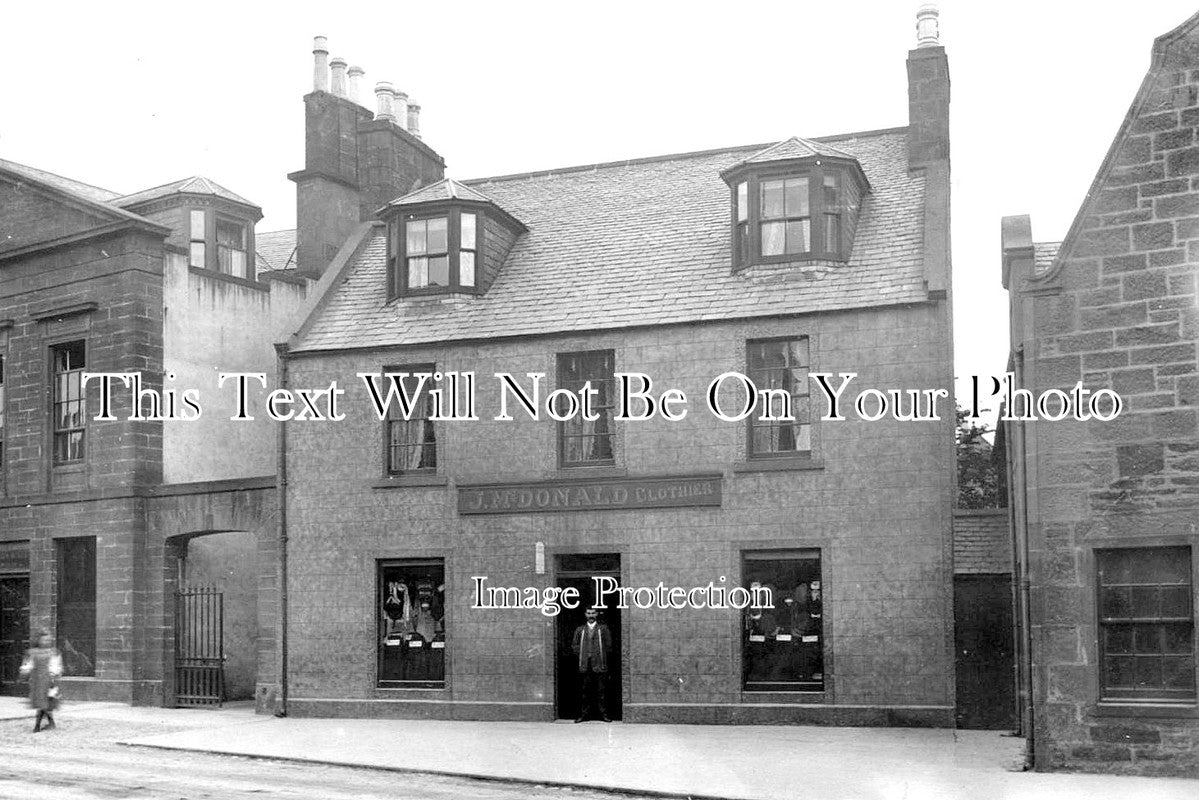 SC 2050 - J McDonald Clothier Shop, High Street, Turriff, Scotland