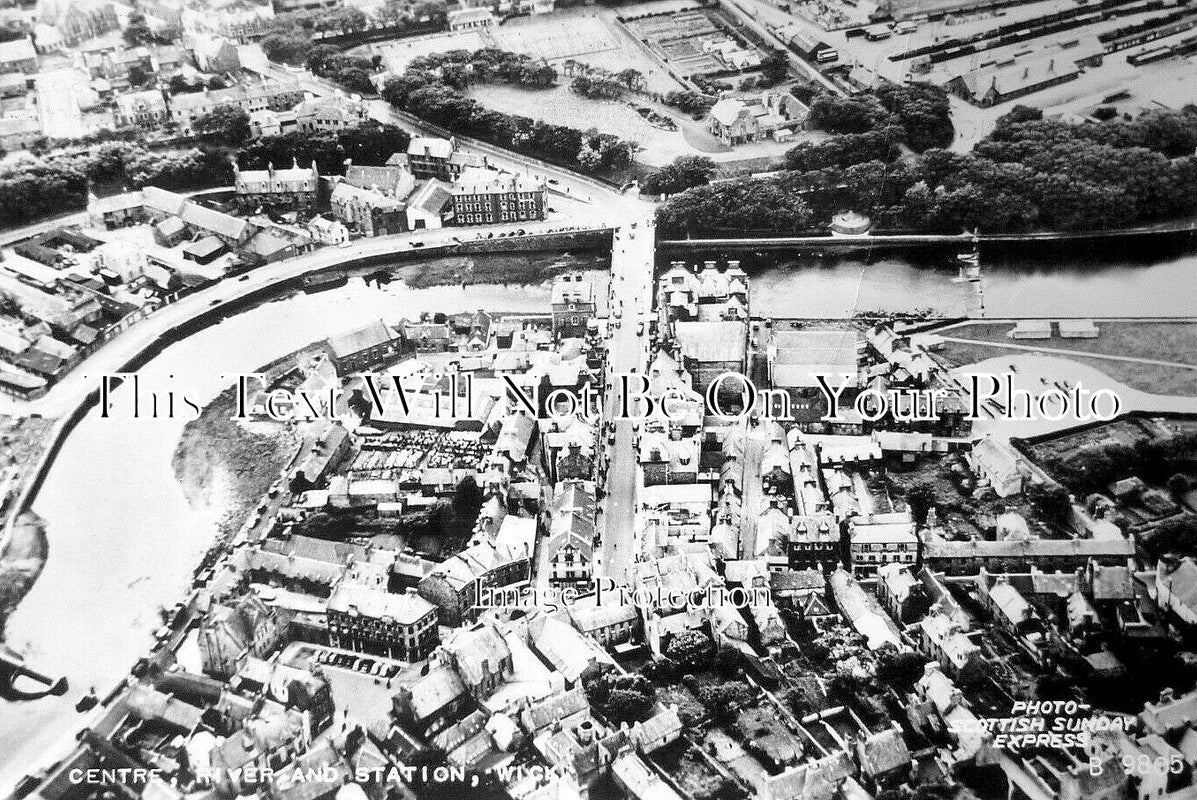 SC 2094 - City Centre, River & Station, Wick, Caithness, Scotland