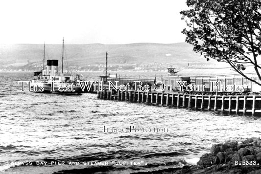 SC 2104 - Wemyss Bay Pier & Paddle Steamer Jupiter, Scotland c1951