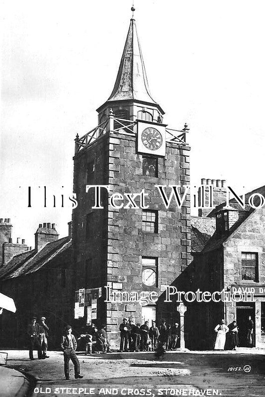 SC 2184 - Old Steeple & Cross, Stonehaven, Scotland