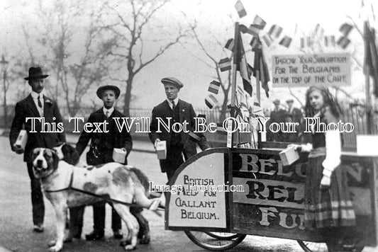 SC 2248 - Belgian Relief Fund Dog Cart, Edinburgh, Scotland WW1