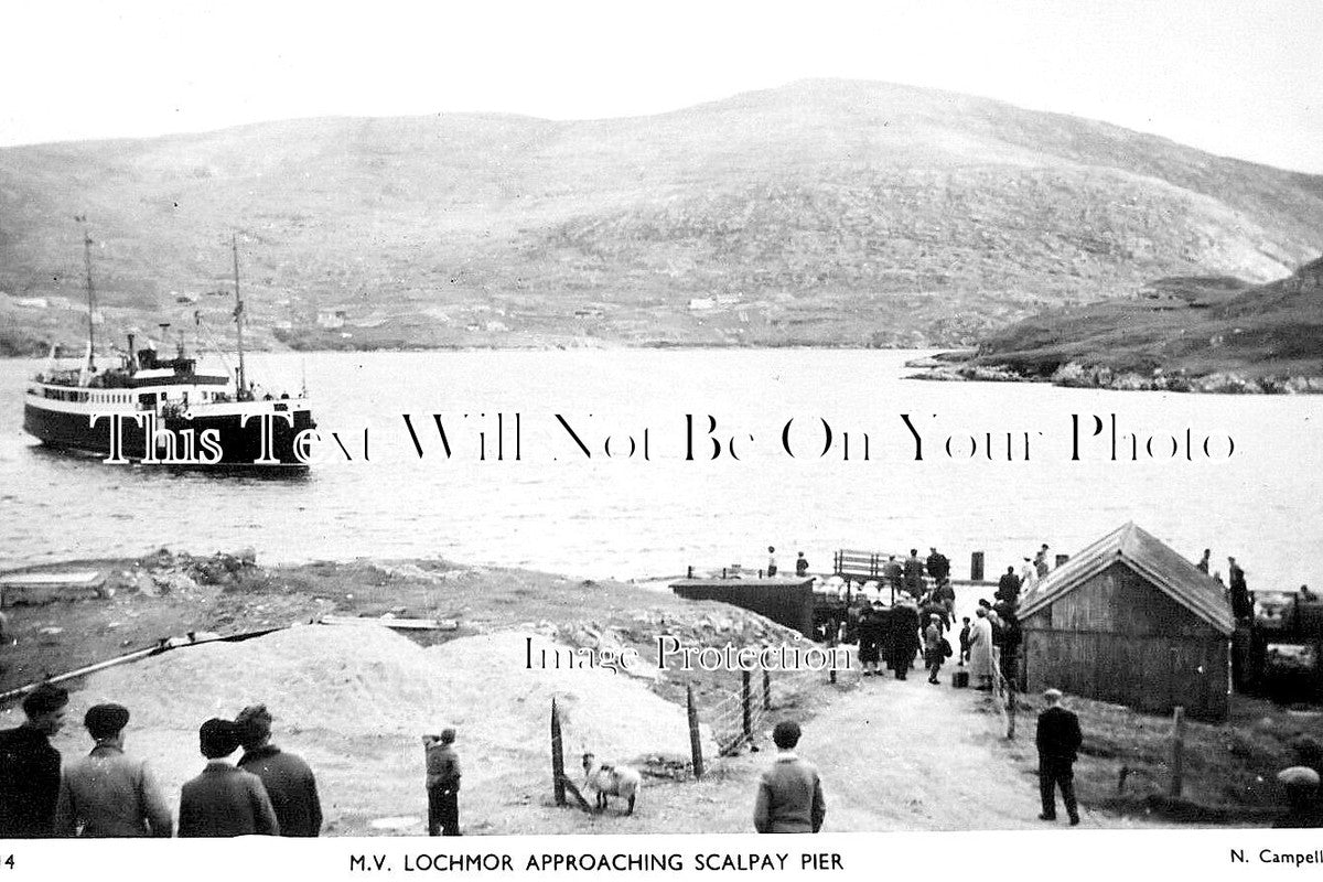 SC 2283 - MV Lochmor Approaching Scalpay Pier, Scotland 1959