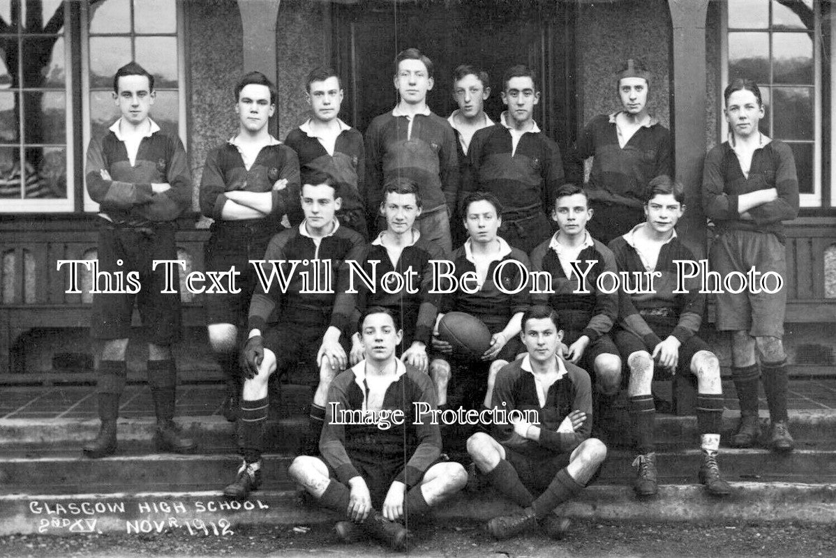 SC 2377 - Glasgow High School 2nd XV Rugby Team, Scotland 1912