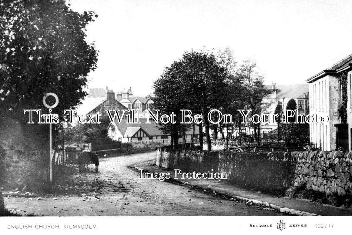 SC 2407 - English Church, Kilmacolm, Scotland c1909
