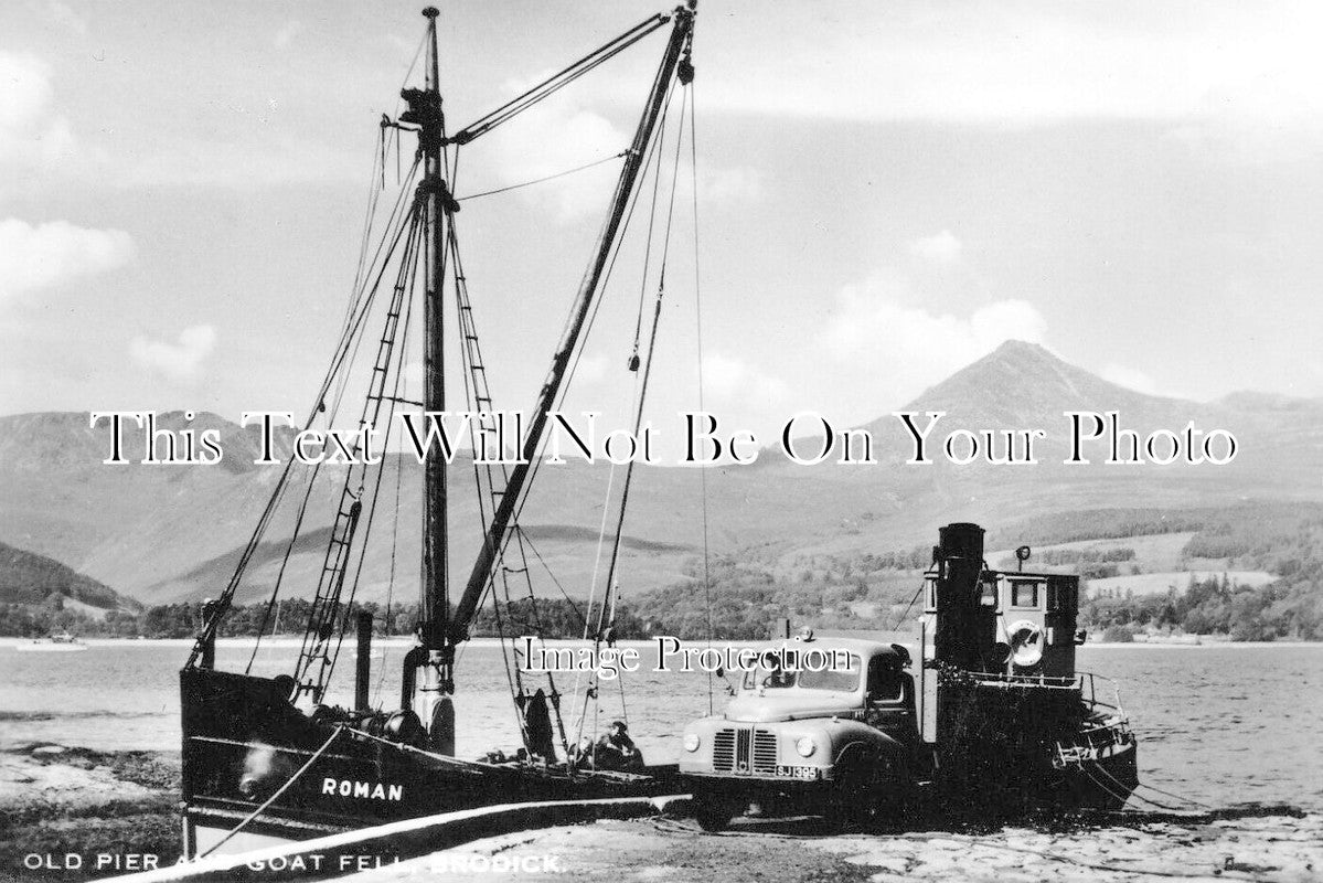 SC 2429 - Steamer Clyde Puffer SS Roman, Old Pier, Brodick, Scotland