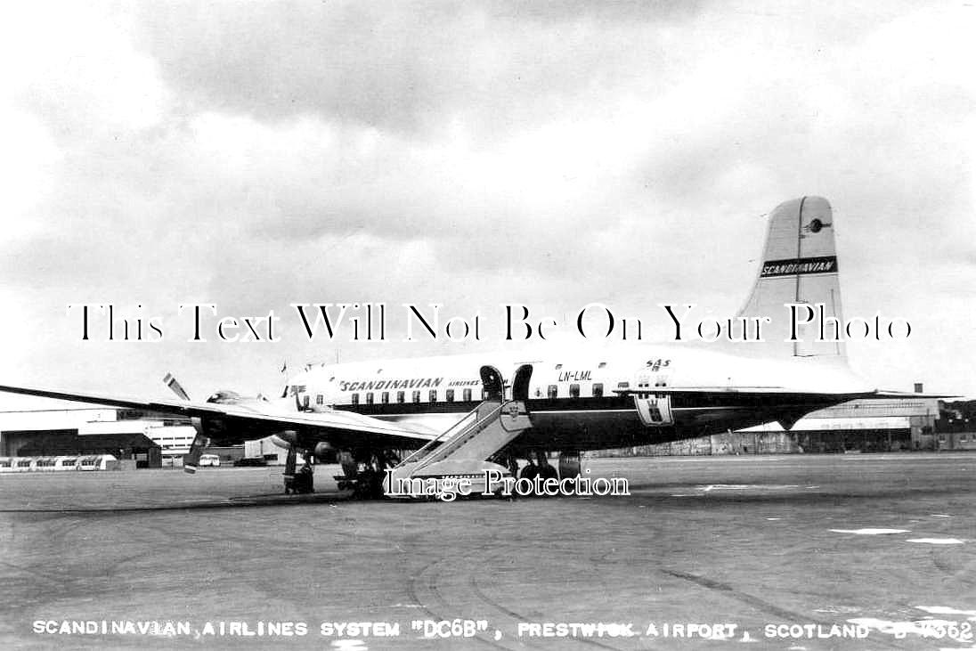 SC 2462 - Scandinavian Airlines DC6B, Prestiwck Airport, Scotland