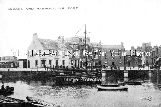 SC 2513 - Square & Harbour, Millport, Scotland c1925
