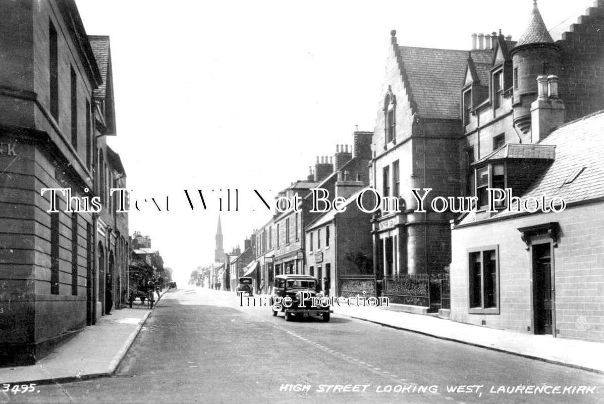SC 2605 - High Street Looking West, Laurencekirk, Scotland
