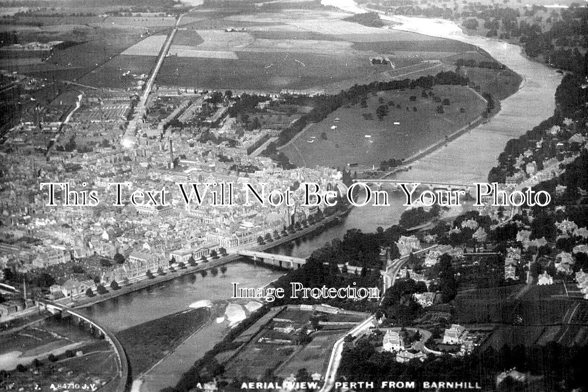 SC 2774 - Aerial View Of Perth From Barnhill, Scotland