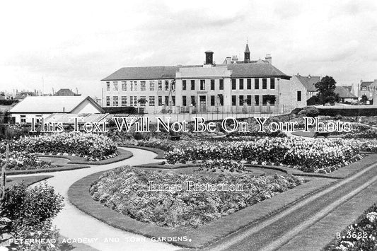 SC 2843 - Peterhead Academy School & Town Gardens, Scotland c1954