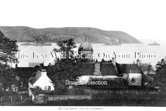 SC 3056 - Battle Ships Leaving Cromarty, Scotland